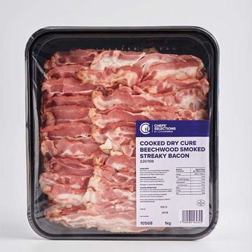 Picture of Chefs' Selections Beechwood Smoked Streaky Dry Cured Bacon (8x1kg)