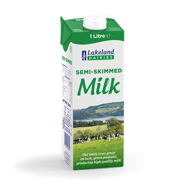 Picture of Lakeland Dairies UHT Semi Skimmed Milk (12x1L)
