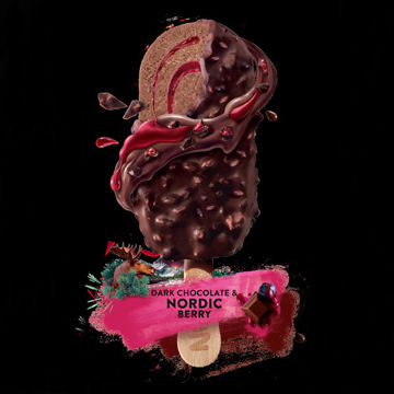 Picture of Nuii Dark Chocolate & Nordic Berry Ice Cream Stick (20x90ml)