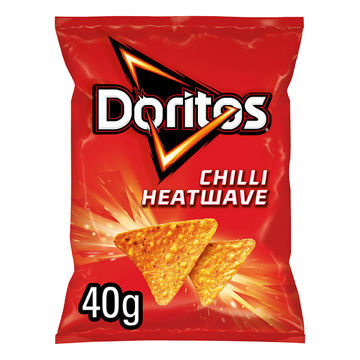 Picture of Doritos Chilli Heatwave Tortilla Chips (32x40g)