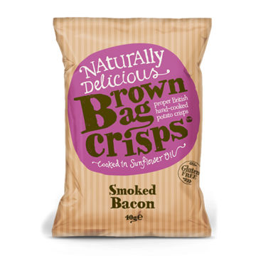 Picture of Brown Bag Crisps Smoked Bacon Crisps (20x40g)