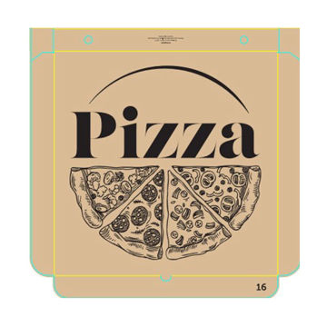 Picture of 10 Inch Printed Brown Pizza Boxes (75)