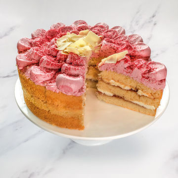 Picture of Proper Maid Gluten Free Raspberry & White Choc Cake (14ptn)