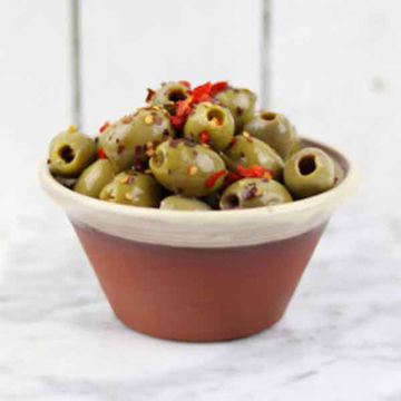 Picture of Silver & Green Green Olives with Chilli & Pepper (6x1.5kg)
