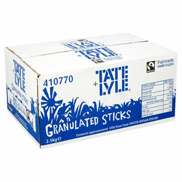 Picture of Tate & Lyle Fairtrade White Sugar Sticks (1000x2.5g)