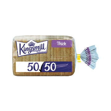 Picture of Kingsmill Professional 50/50 Thick Sliced Bread (16+2) (8x800g)