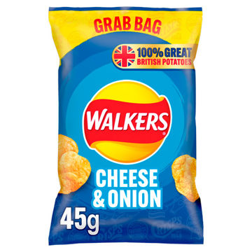 Picture of Walkers Cheese & Onion Crisps (32x45g)