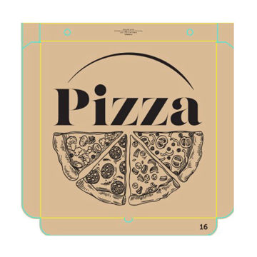 Picture of 9 Inch Printed Brown Pizza Boxes (75)