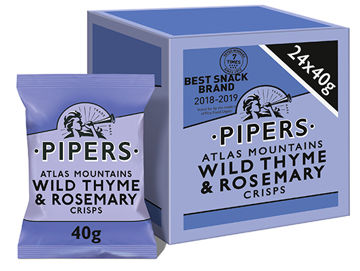 Picture of Pipers Atlas Mountain Wild Thyme & Rosemary Crisps (24x40g)