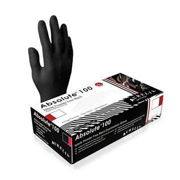 Picture of Aurelia Absolute100 Black Powder Free X/Large Nitrile Gloves (10x100)