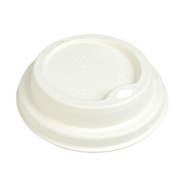 Picture of Enviroware 12oz-16oz Bagasse Domed White Cup Lids (1000)