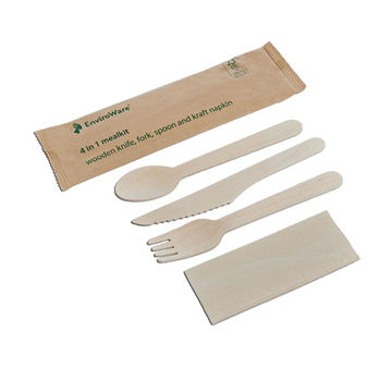 Picture of Enviroware 4-in-1 Wooden Cutlery Pack (500)