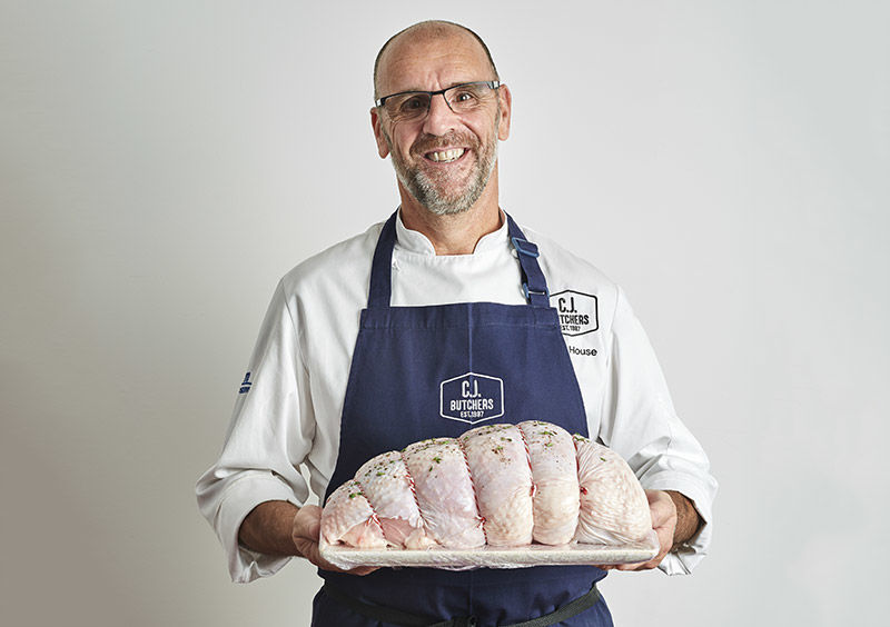 Development Chef Mike House with Turkey